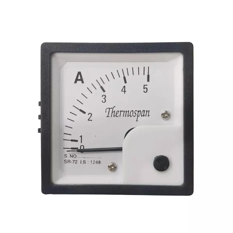 THERMOSPAN C29 Ammeter 72x72 mm 5 Amp for Current Measurement
