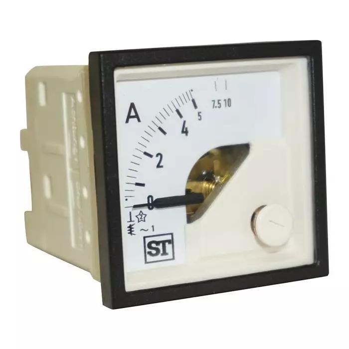 Sifam Tinsley Sigma Analogue Panel Ammeter 5A AC, 48 mm x 48 mm Moving Iron, EQ44-I1122N1CAW0ST