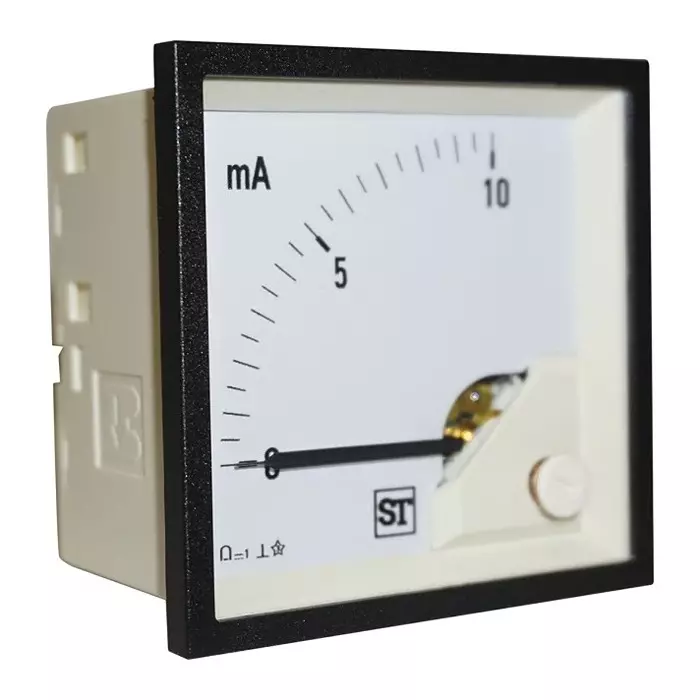 Sifam Tinsley Sigma Analogue Panel Ammeter 20mA DC, 68 mm x 68 mm Moving Coil, PQ74-I20L2N1CAW0ST