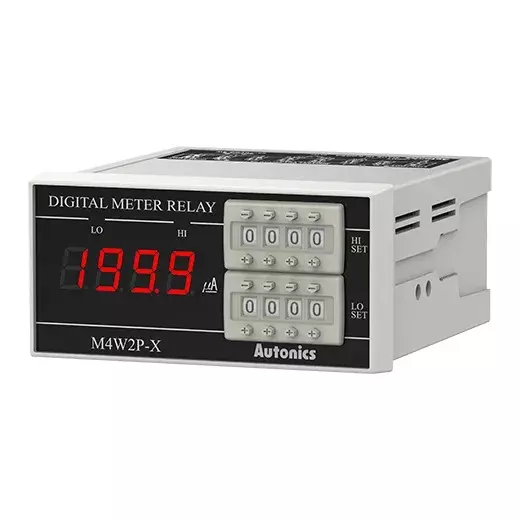 Autonics Digital Ammeter 3½-Digit 7-Segment LED 300 ms Sampling Cycle DC199.9(U)A, M4W2P-DA-1