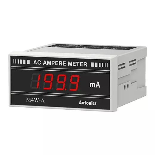 Autonics Digital Ammeter 3½-Digit 7-Segment LED 300 ms Sampling Cycle AC199.9(M)A, M4W-AA-2