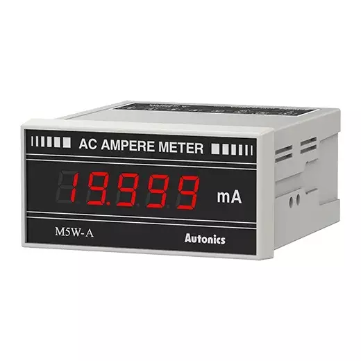 Autonics Digital Ammeter 4½-Digit 7-Segment LED 300 ms Sampling Cycle 19.999(M)A, M5W-AA-1