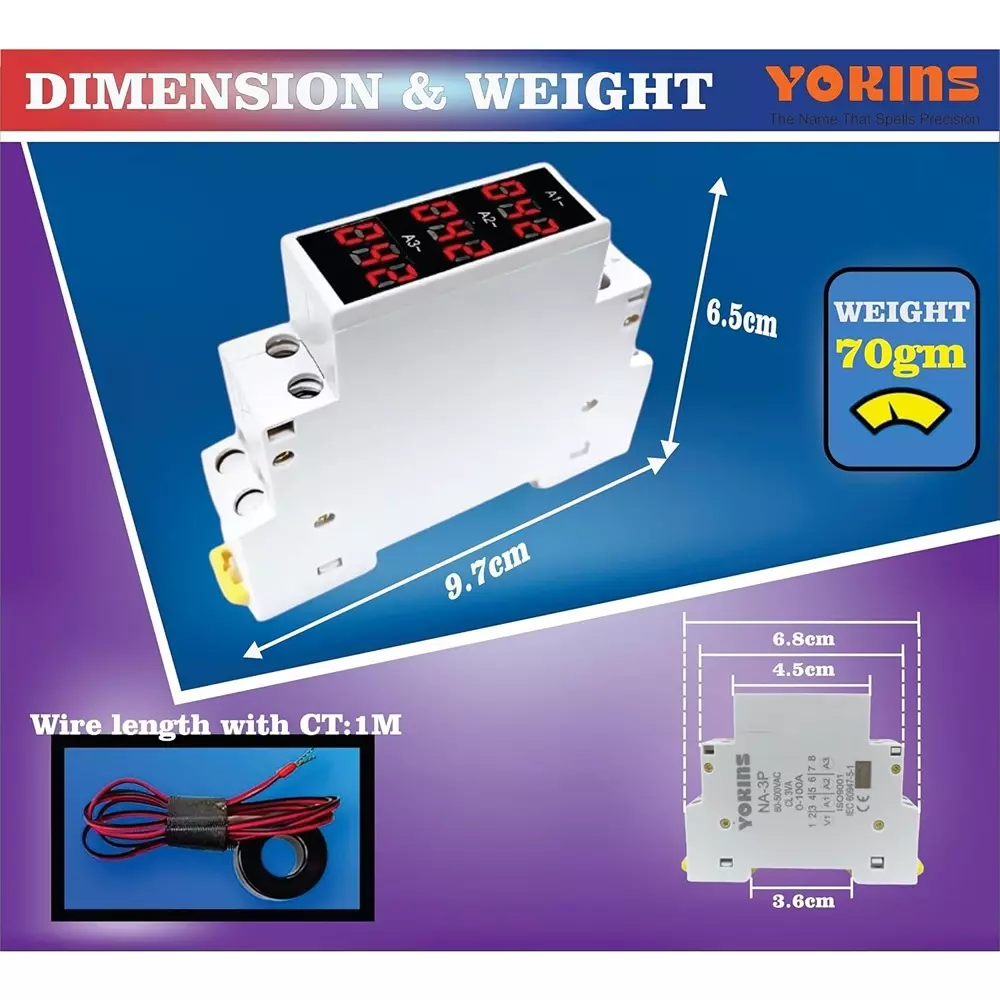 yokins-ammeter-with-mount-three-phase-din-rail-3-digit-3-line-led-display-range-0-100-amp-ac-yd-3a3