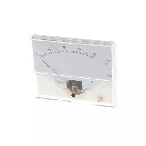 Sifam Tinsley Analogue Panel Ammeter 100 μA DC, 40.5 mm x 91.5mm, ±1.5 % Moving Coil, IS 11010