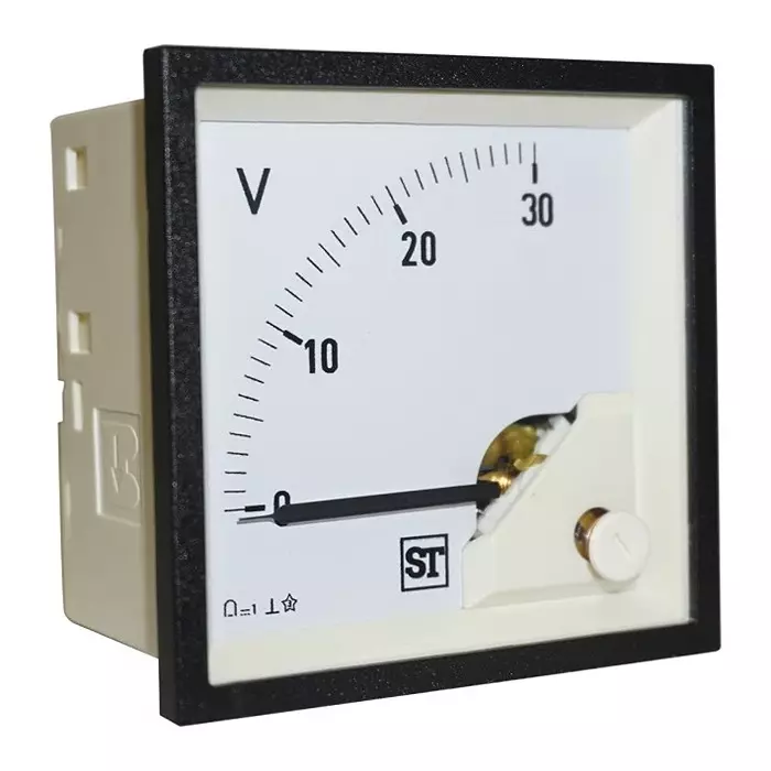 Sifam Tinsley Sigma Analogue Panel Ammeter 1mA DC, 92 mm x 92 mm Moving Coil, PQ94-I12L2N1CAW0ST