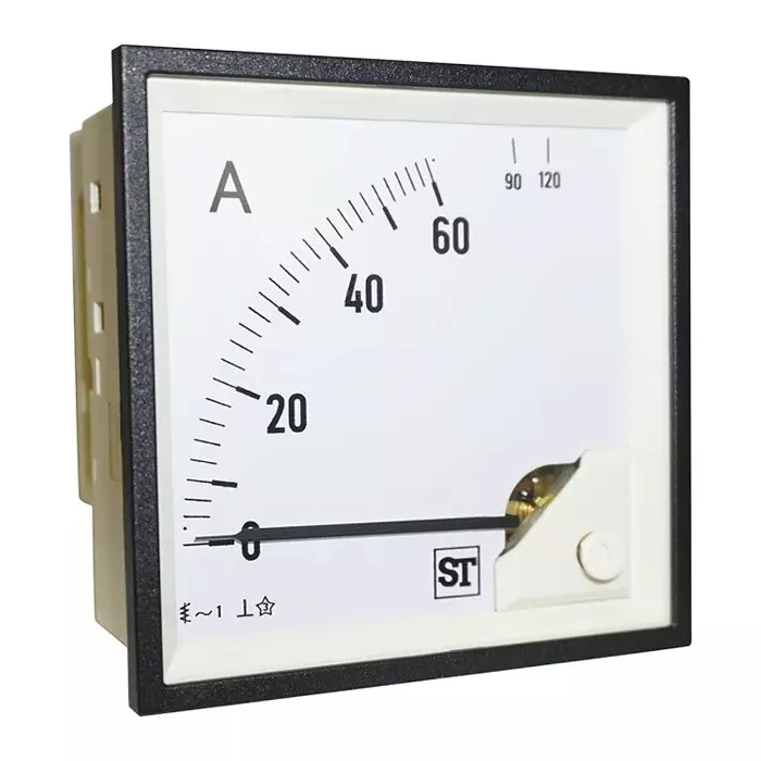 Sifam Tinsley Sigma Analogue Panel Ammeter 60A AC, 92 mm x 92 mm Moving Iron, EQ94-I2022N1CAW0ST