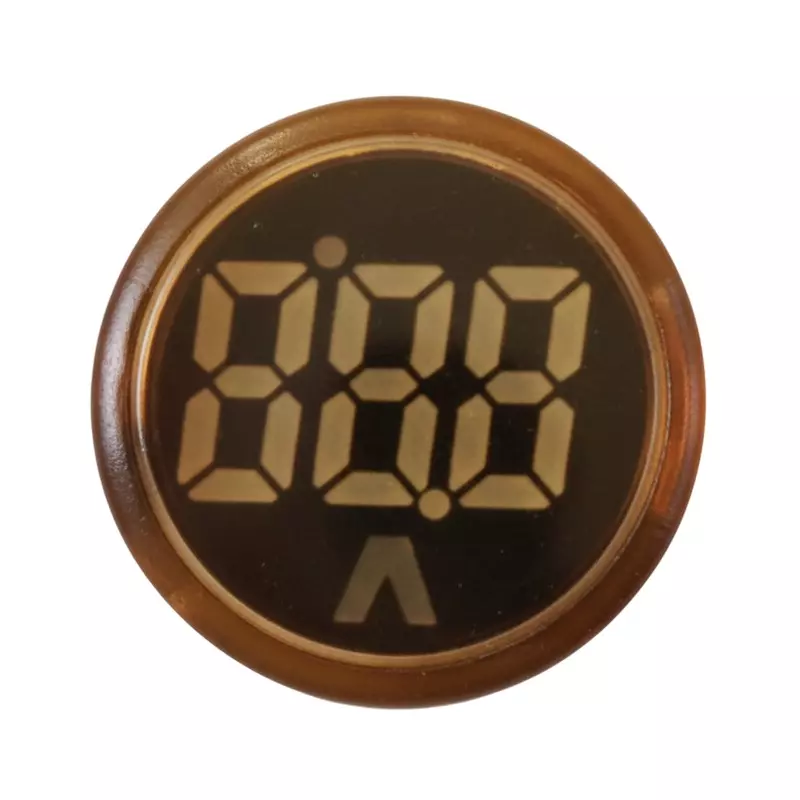 G-SENS Amp Meter 22.5 mm Plastic Round Yellow, AD101-22VM