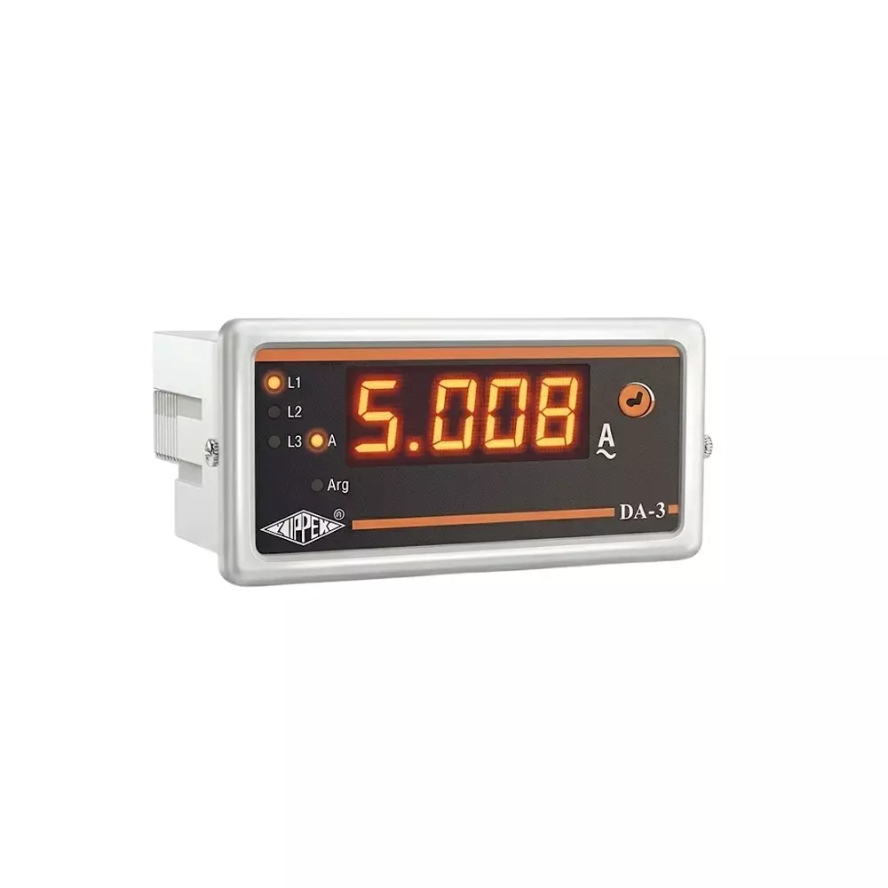 Nippen Digital Ammeter AC with 4 Digit LED Display, 3 Phase - 4 Wire, Display Range and 48X48 mm Size, DA-3(1Row)(48)