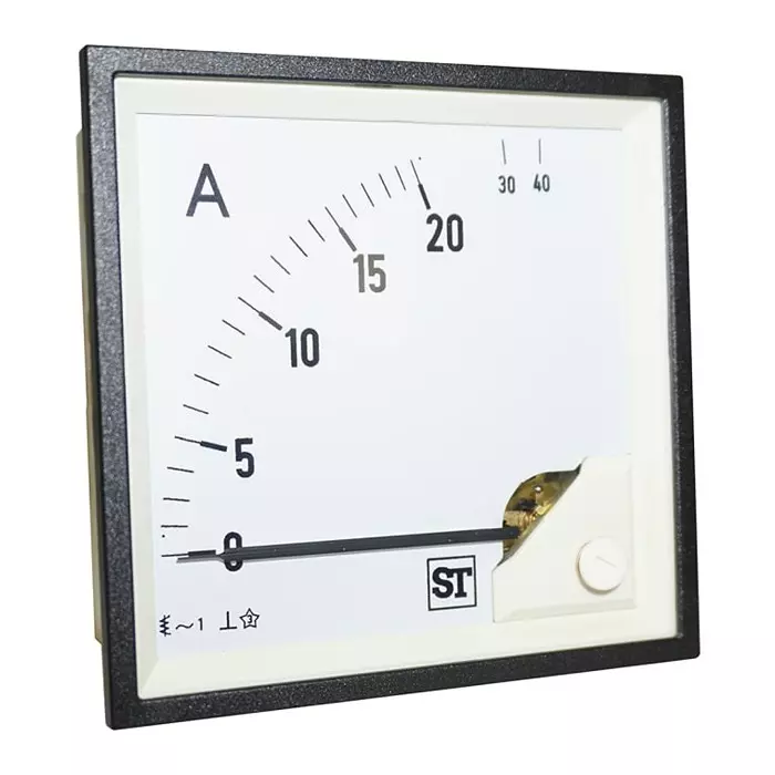 Sifam Tinsley Sigma Analogue Panel Ammeter 20A AC, 92 mm x 92 mm Moving Iron, EQ94-I1522N1CAW0ST