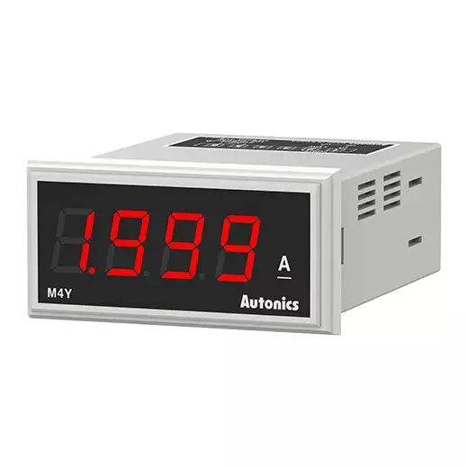 Autonics Digital Ammeter 3½-Digit 7-Segment LED 300 ms Sampling Cycle DC1.999A, M4Y-DA-5
