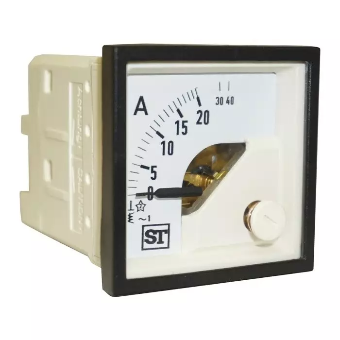Sifam Tinsley Sigma Analogue Panel Ammeter 20A AC, 48 mm x 48 mm Moving Iron, EQ44-I1522N1CAW0ST