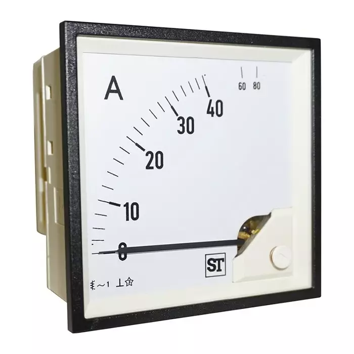 Sifam Tinsley Sigma Analogue Panel Ammeter 40A AC, 92 mm x 92 mm Moving Iron, EQ94-I1822N1CAW0ST