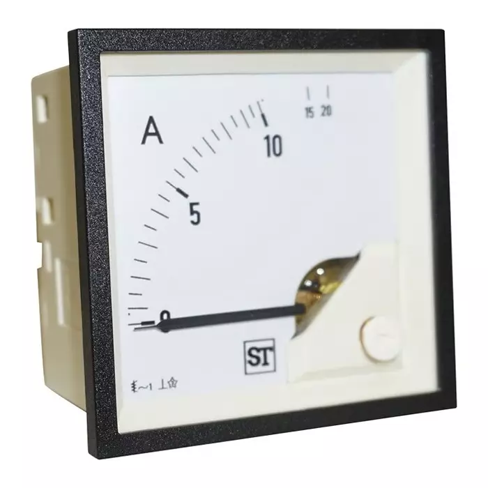 Sifam Tinsley Sigma Analogue Panel Ammeter 10A AC, 68 mm x 68 mm Moving Iron, EQ74-I1322N1CAW0ST