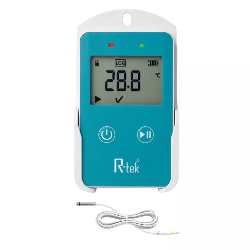 R-Tek Multi Use Data logger With External Sensor -30°C to +70°C Temperature Range, RK-1004TH