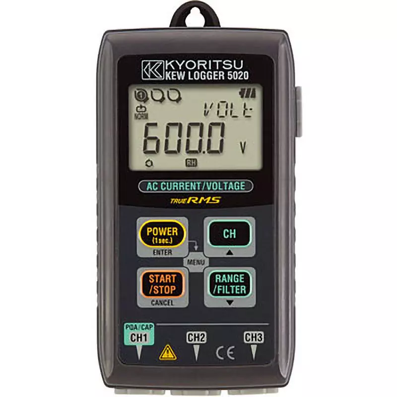 Kyoritsu Data Logger AA alkaline batteries LR6 x 4 or dedicated AC adapter (DC9 V, sold separately) Power, KEW5020