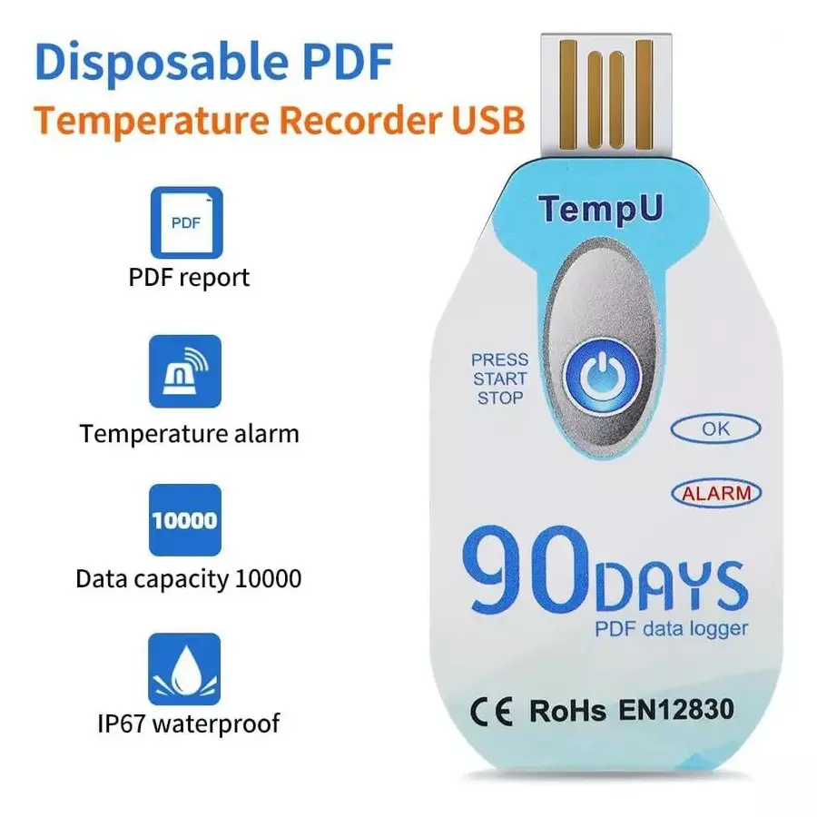 MxRady 90-Day USB PDF Disposable Data Logger 3 W