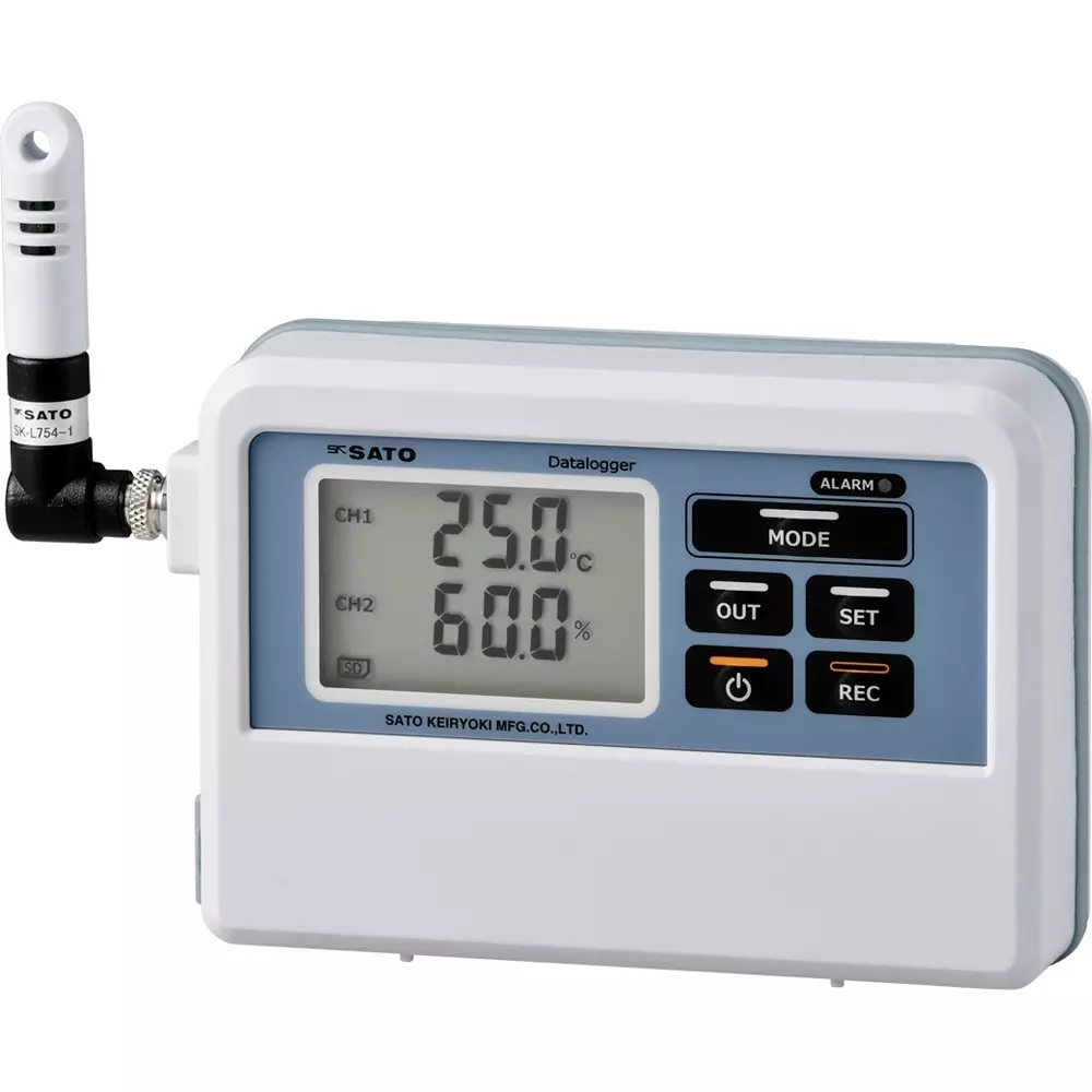 Sato Keiryoki Data Logger AA alkaline battery + 2 + or dedicated AC adapter (optional) Power, SK-L754 (with SK-L754-1)