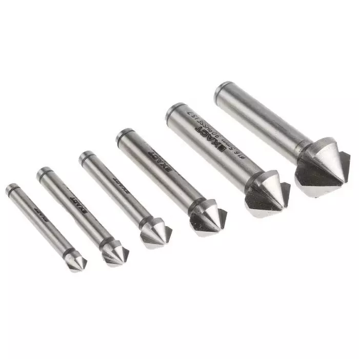 EXACT HSS-E Countersink Drill Bit Set 6.3 mm 8.3 mm 10.4 mm 12.4 mm 16.5 mm 20.5 mm Head 3 Flute(s) 90° 6, 5727