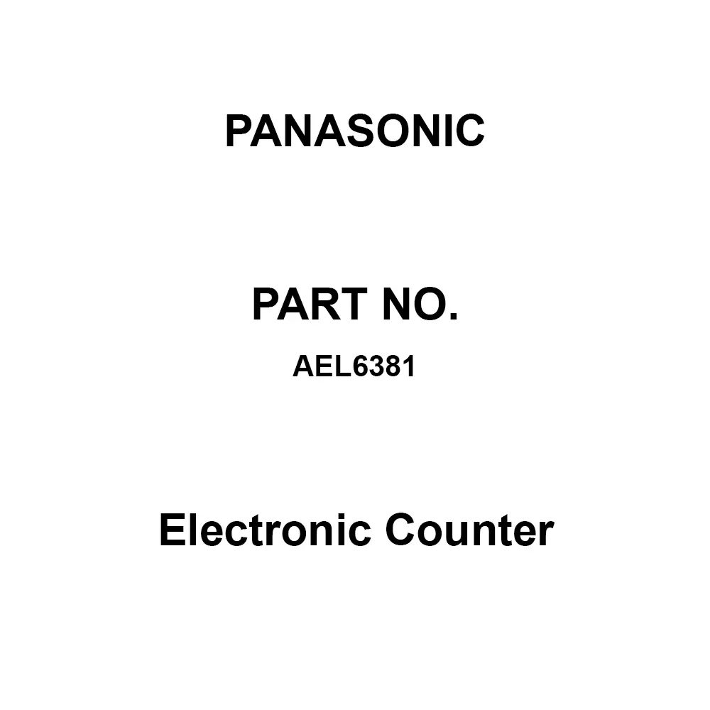 Panasonic Electronic Counter DC 12-24 V Operating Voltage, AEL6381