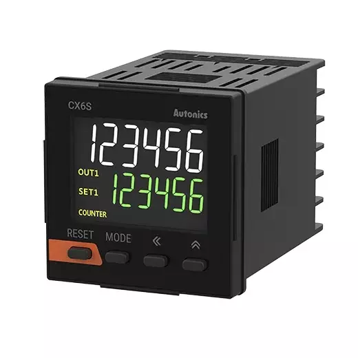 Autonics LCD Display Counter/Timer (N)100-240 VAC(ENG), CX6S-2P4F