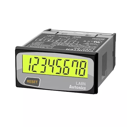 Autonics Compact 8-Digit LCD Digital Counter 24 VDC(N), LA8N-BN-L