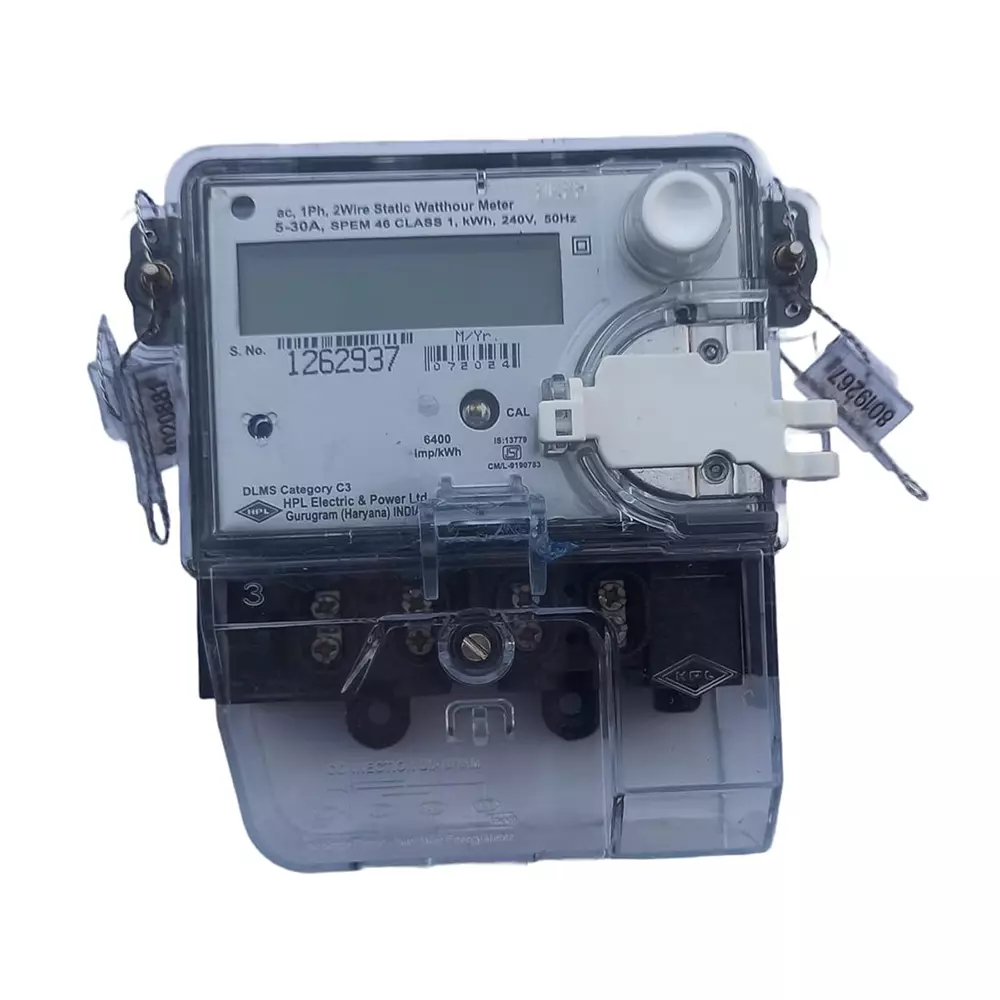 HPL Single Phase Static Energy Meter 5-30 Amp, SPPB13211110XXOCB0