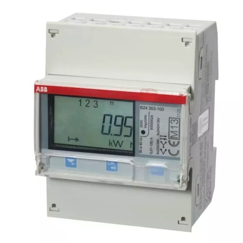 ABB 3 Phase LCD Energy Meter, 2CMA100184R1000
