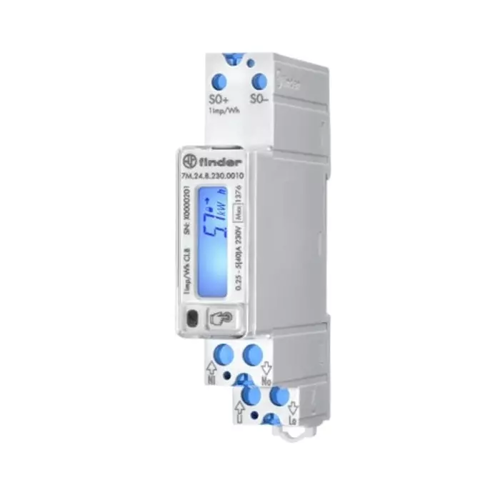 Finder 7M Series LCD Energy Meter 1 Phase, 7M.24.8.230.0010