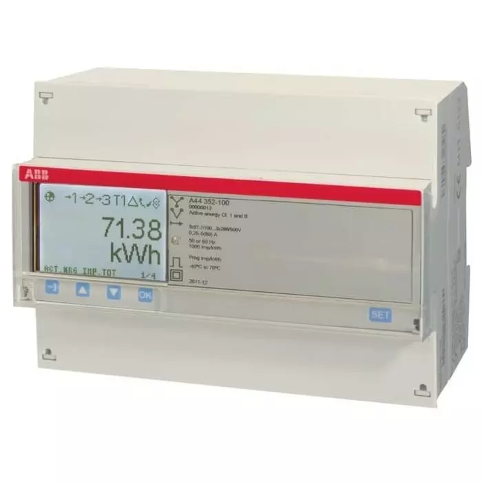 ABB 3 Phase LCD Energy Meter, 2CMA170537R1000