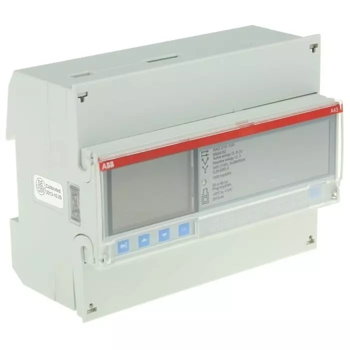 ABB 3 Phase LCD Energy Meter, Type Direct Connected, 2CMA170522R1000A43 212-100