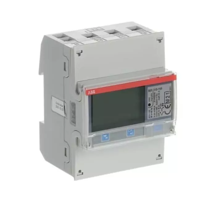 ABB 3 Phase LCD Energy Meter, Type, 2CMA100166R1000B23 212-100