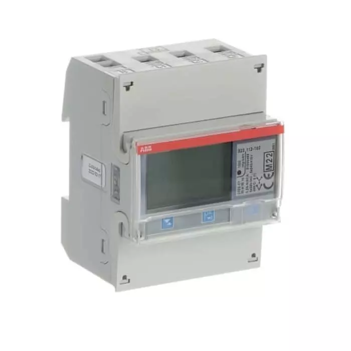 ABB 3 Phase LCD Energy Meter, Type Electromechanical, 2CMA100164R1000B23 112-100