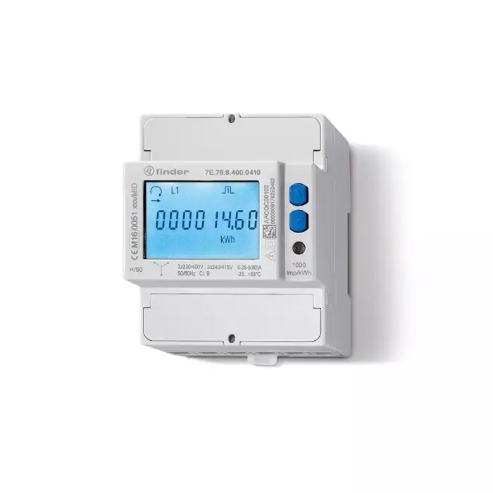 Finder 7E Series LCD Energy Meter 1 Phase, 7E.64.8.230.0010