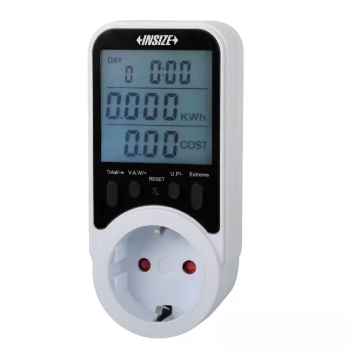 Insize Socket-Type Power Meter G Type 3120 W Maximum Load, 9675-UK04