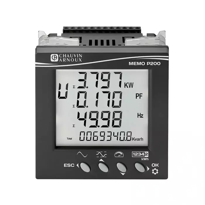 CHAUVIN ARNOUX 3 Phase Backlit LCD Power Monitoring Device, Type Energy Meter, P01330825