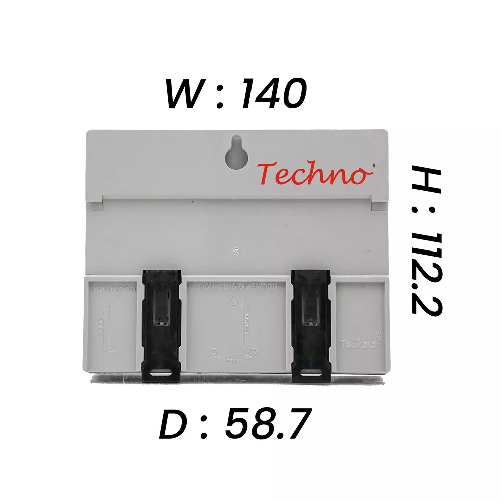 Techno Meters Multifunctional Energy Meter Three Phase 4-Wire DIN Rail + Wall Mount 10-60 A Class 1.0 Accuracy, TMCB 013 DIN