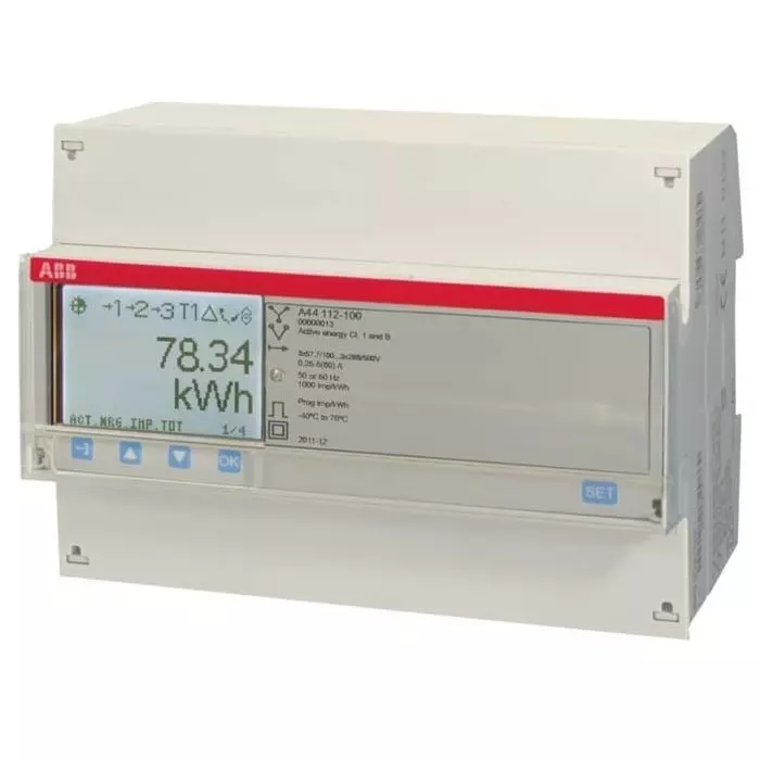 ABB 3 Phase LCD Energy Meter, 2CMA100248R1000