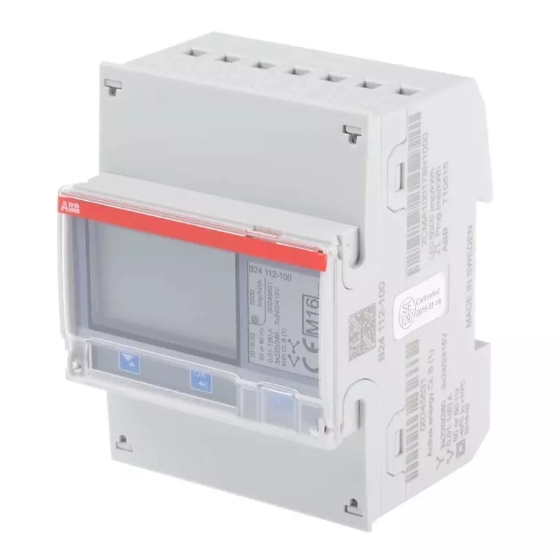 ABB 3 Phase LCD Energy Meter, Type Transformer Connected, 2CMA100178R1000B24 112-100