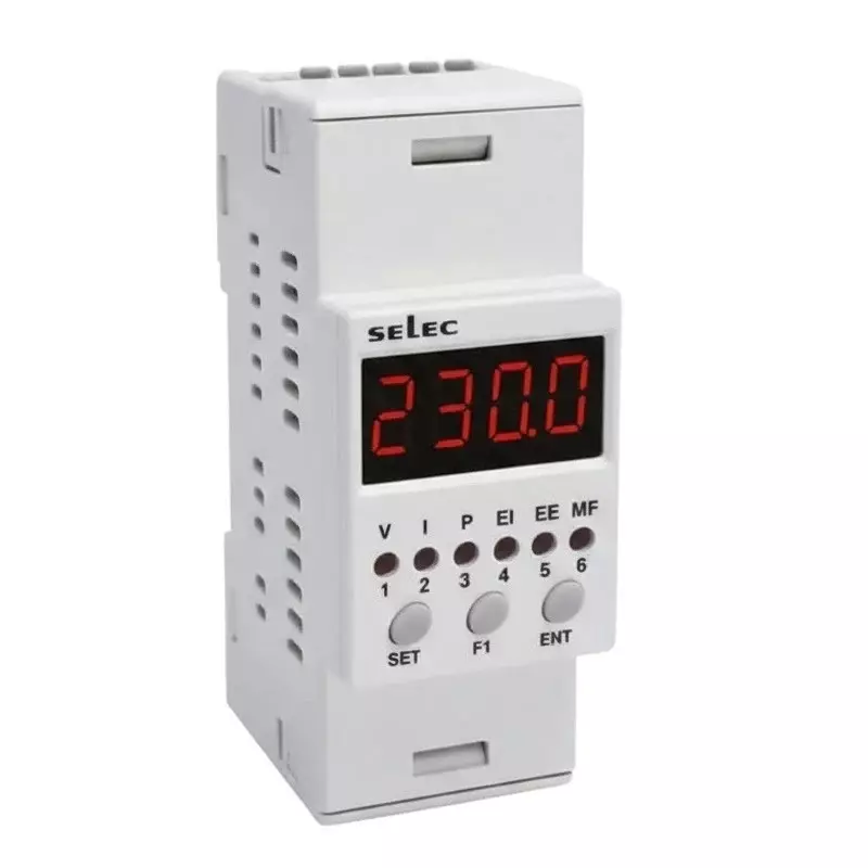 SELEC DC Energy Meter Single Channel, LED Display, 1000 V DC, RS485 Co mmunication and Relay Output, EMDC2M-1CH-C-1RO