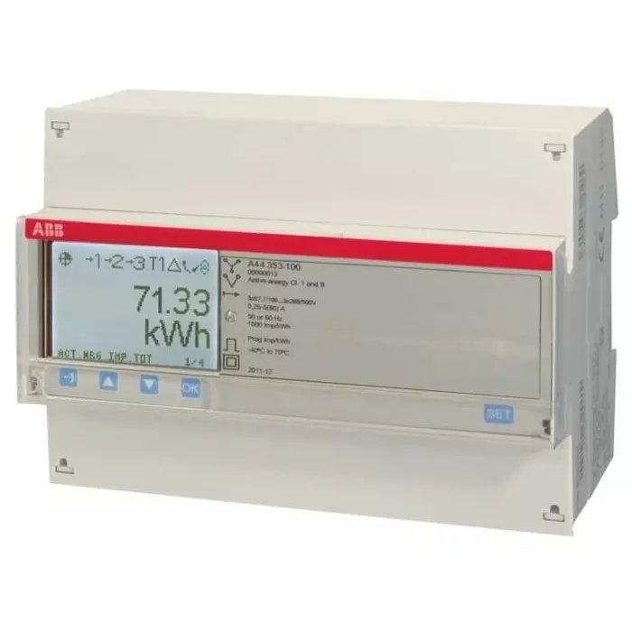 ABB 3 Phase LCD Energy Meter, 2CMA170538R1000