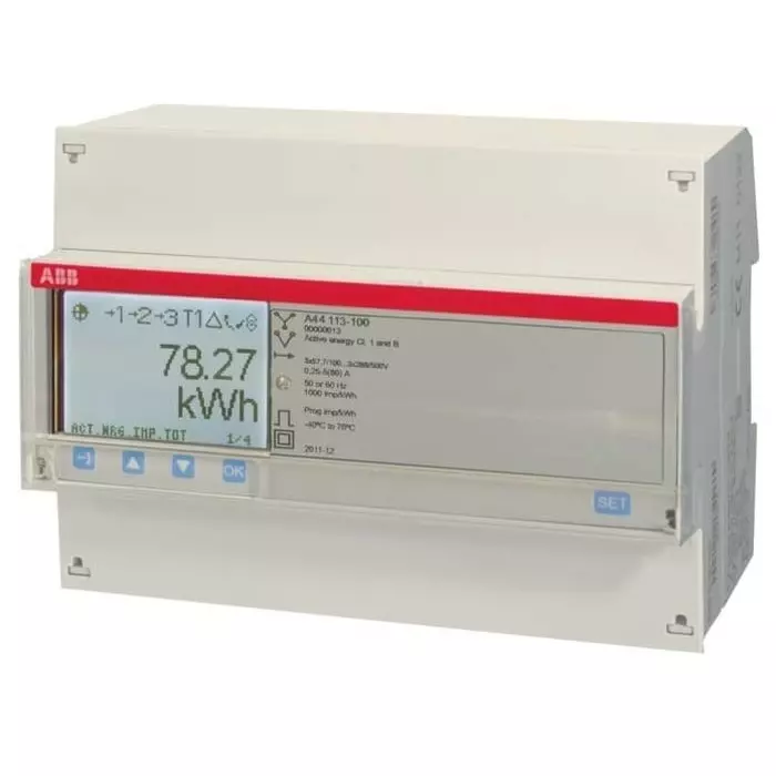 ABB 3 Phase LCD Energy Meter, 2CMA100249R1000