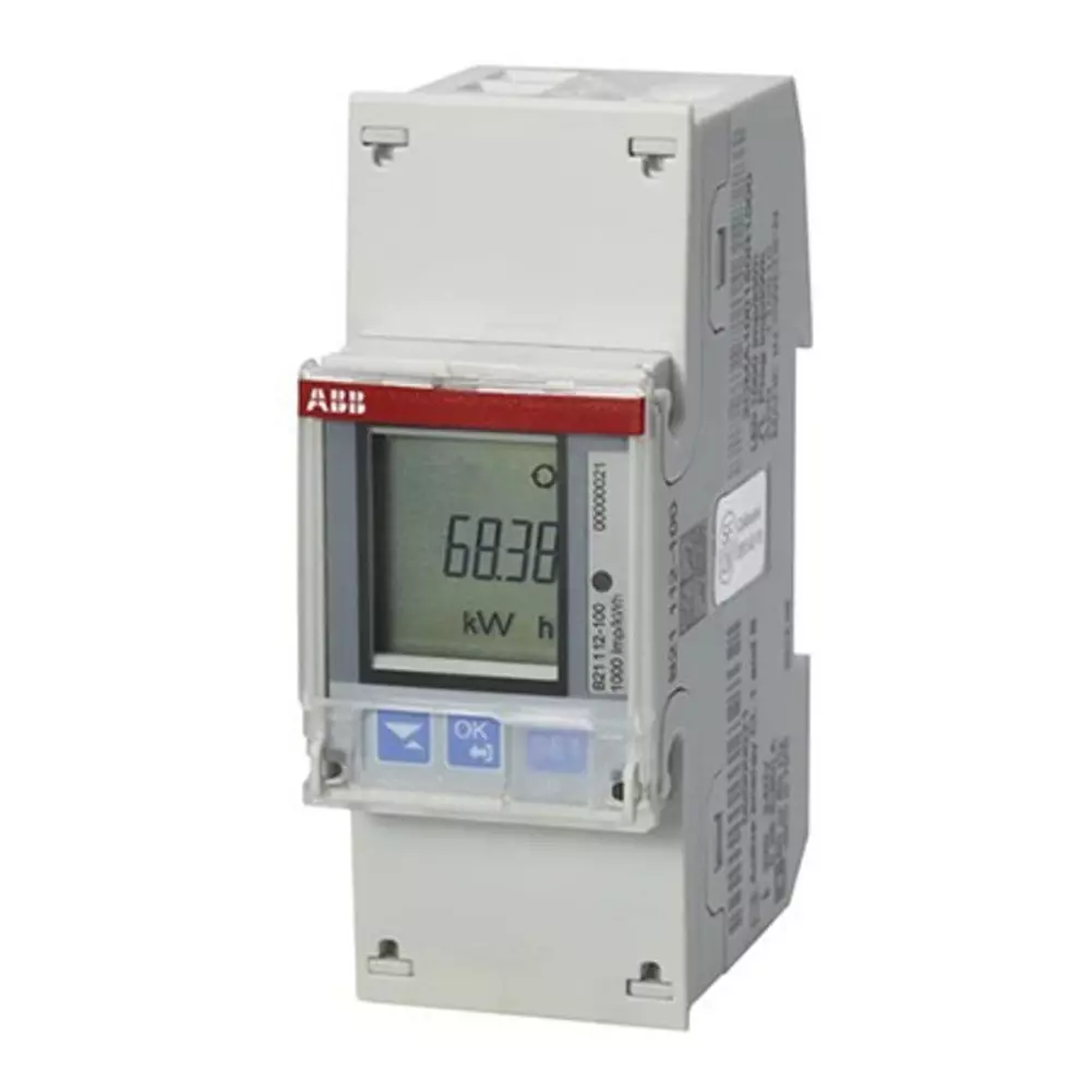 ABB 1 Phase LCD Energy Meter, Type Transformer Connected, 2CMA100150R1000B21 112-100