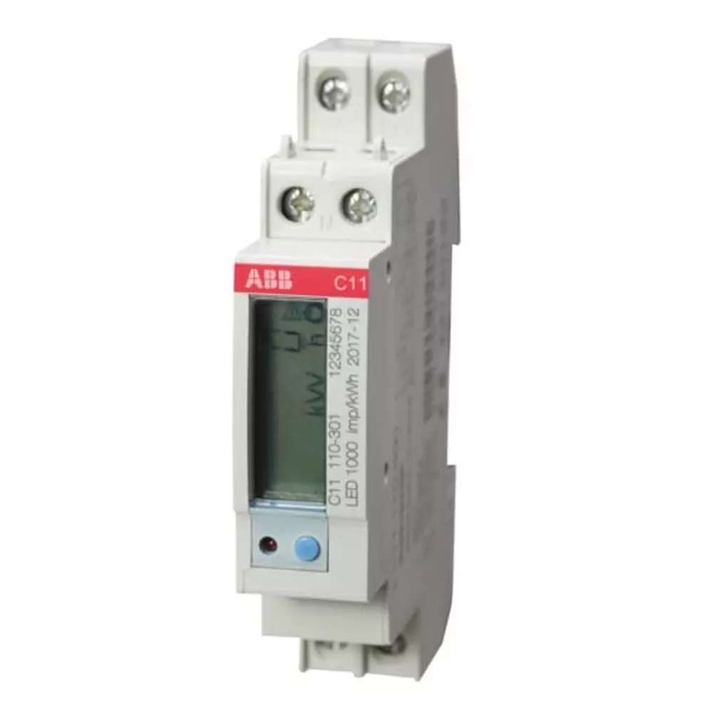 ABB 1 Phase LCD Energy Meter, Type Electronic, 2CMA103572R1000
