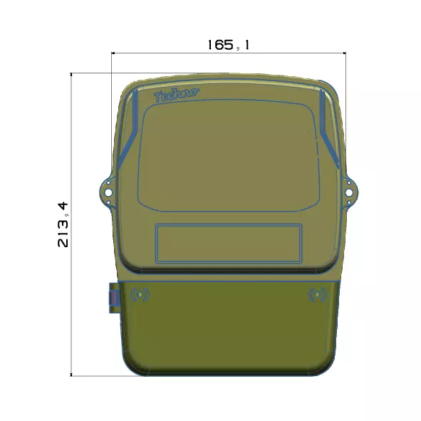 Techno Meters Polycarbonate Counter Energy Meter Three Phase AC 4 Wire 5 A (CT Operated) Current Class 1.0, TMCB 006