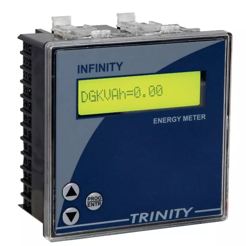 TRINITY Digital Energy Meter Infinity Dual KWh (EB & DG) + RS485, 16 x 1 LCD, Whole Current (0-60 Amp)