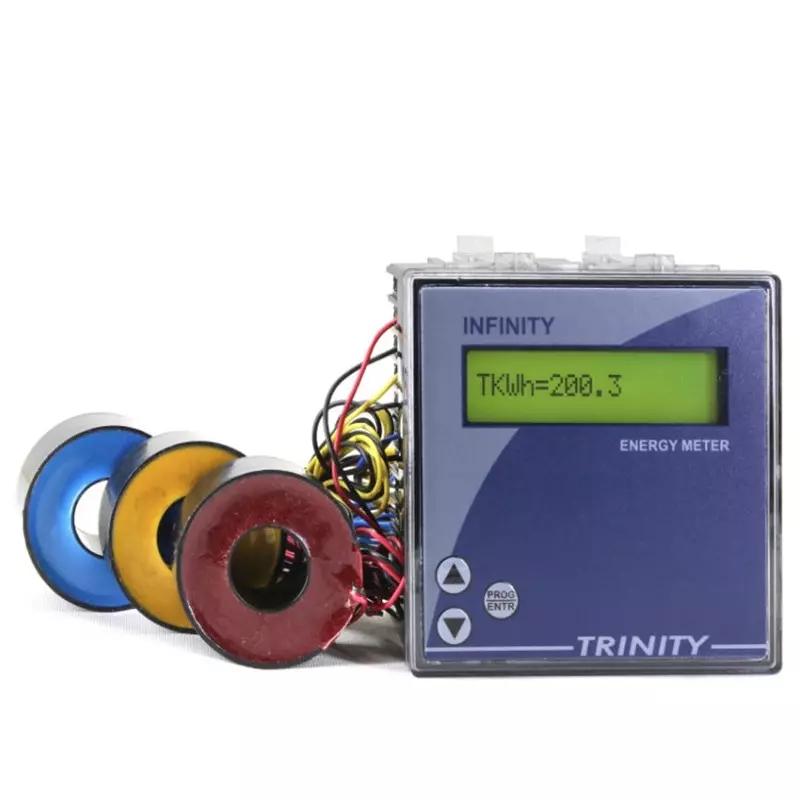 TRINITY Digital Energy Meter Infinity Dual KWh (EB & DG) + RS485, 16 x 1 LCD, Whole Current (0-60 Amp)