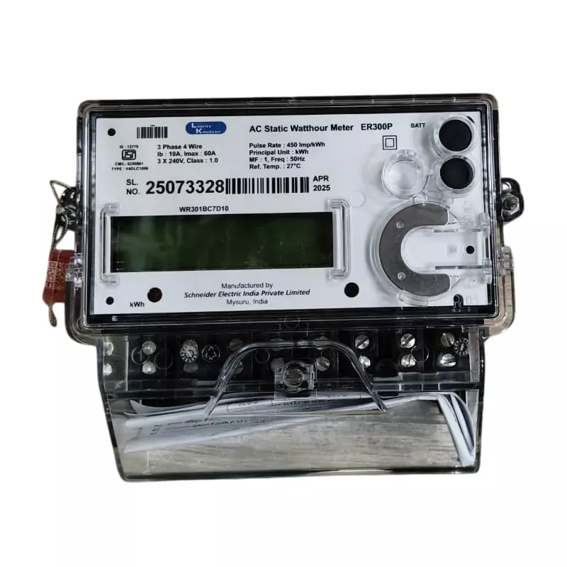 L&T [ Lauritz Knudsen ] ER300P 3 Phase 240 V 4 Wire kWh Meter with LCD Display WR301BC7D10