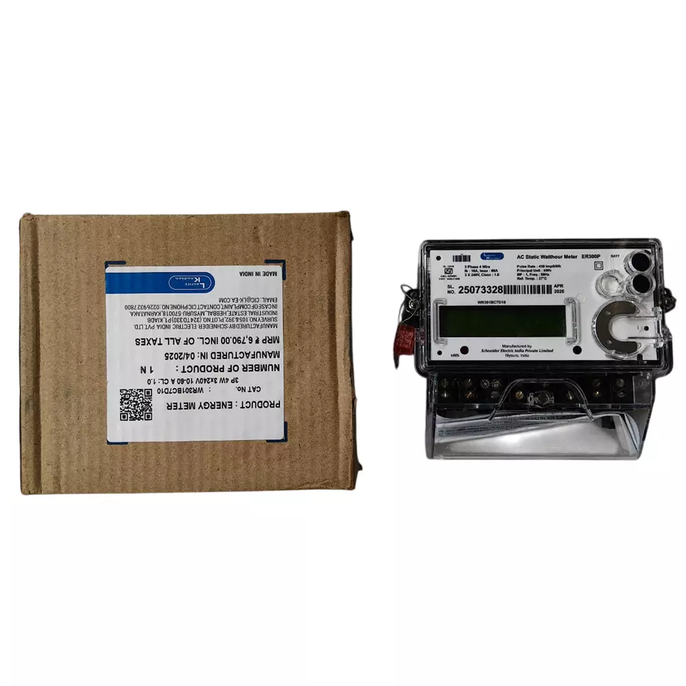 L&T [ Lauritz Knudsen ] ER300P 3 Phase 240 V 4 Wire kWh Meter with LCD Display WR301BC7D10