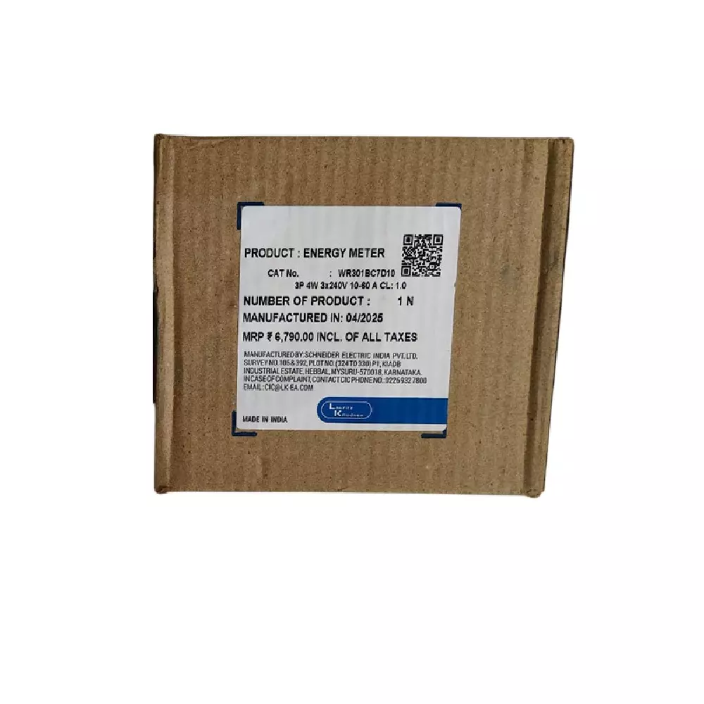 L&T [ Lauritz Knudsen ] ER300P 3 Phase 240 V 4 Wire kWh Meter with LCD Display WR301BC7D10