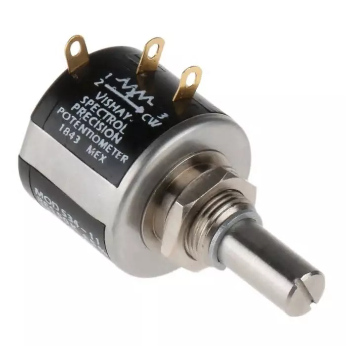 Vishay Panel Mount Rotary Potentiometer 2 W Power 50 kΩ Resistance Solder Lug Terminal, 534B1503JL
